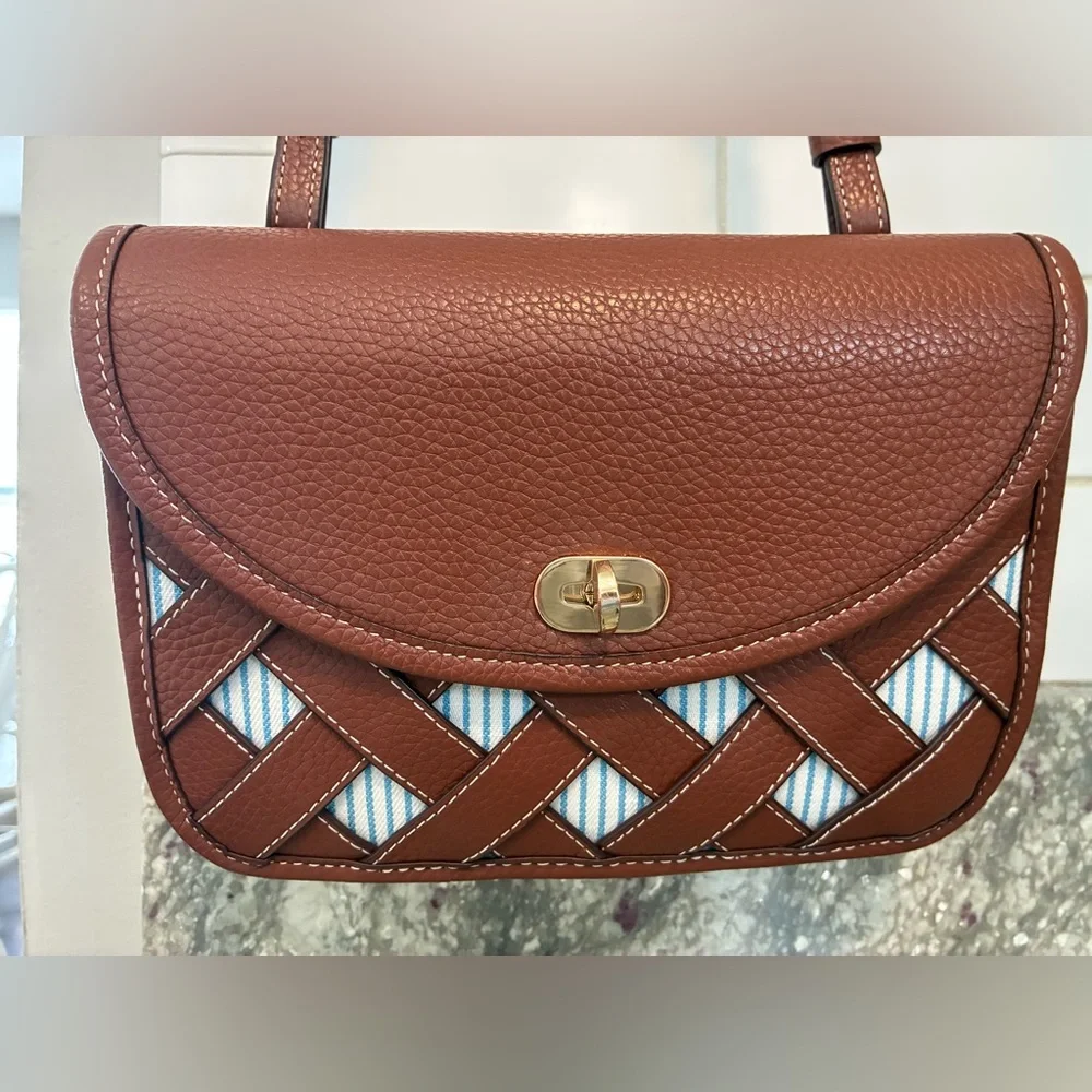 Draper James Brown and White Crossbody Bag - Picture 2 of 15